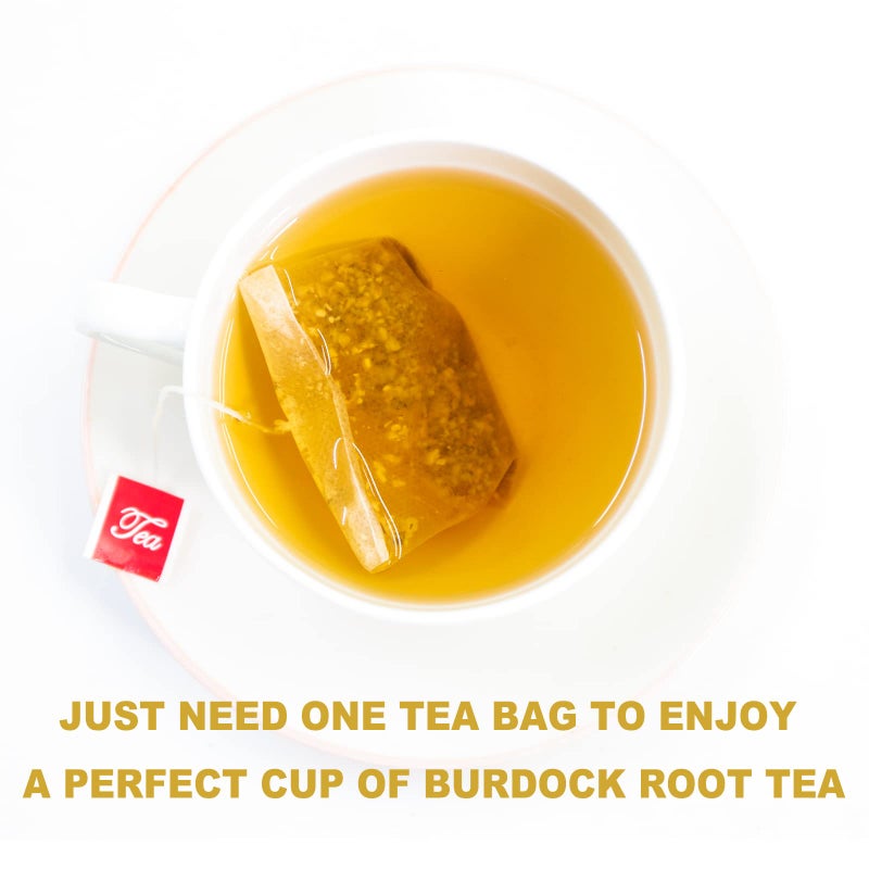 TEARELAE - Burdock Root Tea - 2.5g x 50 Count Burdock Root Tea Bags - Premium Natural Burdock Root - Premium Arctium Lappa Herbal Tea - Caffeine-Free, Non-GMO - Image 4